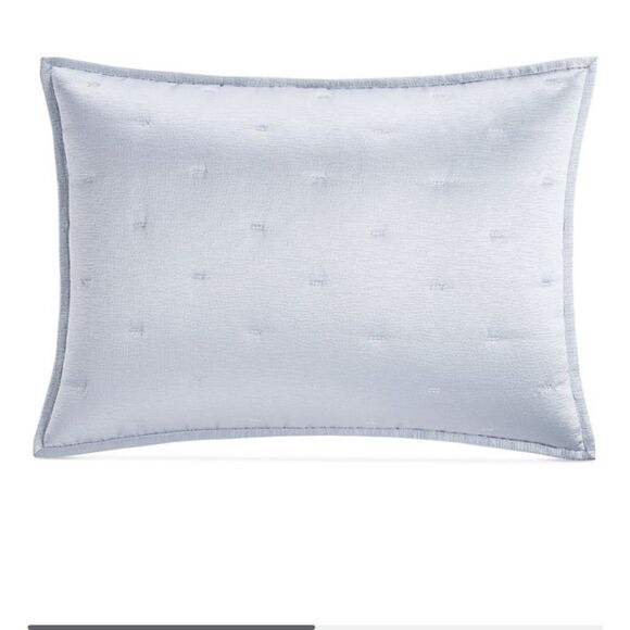 Hotel Collection Glint Quilted Sham,Euro 26” X 26”. Color: light blue - Picture 1 of 3
